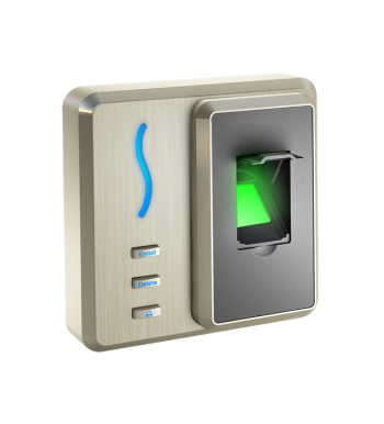 SF101 - 
Elegant fingerprint sensor
The cover protect the fingerprint sensor from dust and water
Simple and convenient operation method with full audio prompt

SF101 is a terminal specified for access control. With a robust and elegant metal case design, it is ideal for areas where only simple access control is required without management software. Applicable for small office, house, and factory as a standalone access control system or for airport, data center as a biometric Wiegand reader.
The fingerprint sensor comes with a protective cover. Additionally, integrated in the terminal is a proximity card reader (EM). Easy to use, the SF101 incorporates 3 buttons to register, delete and for a doorbell. SF101 biometric reader is made with Zinc Alloy with elegant design and professional surface treatment. The device can work as a standalone access control or Wiegand reader, comes with audio prompt to improve operation and navigation experience. The cover on the sensor protects the device from dust and water.
